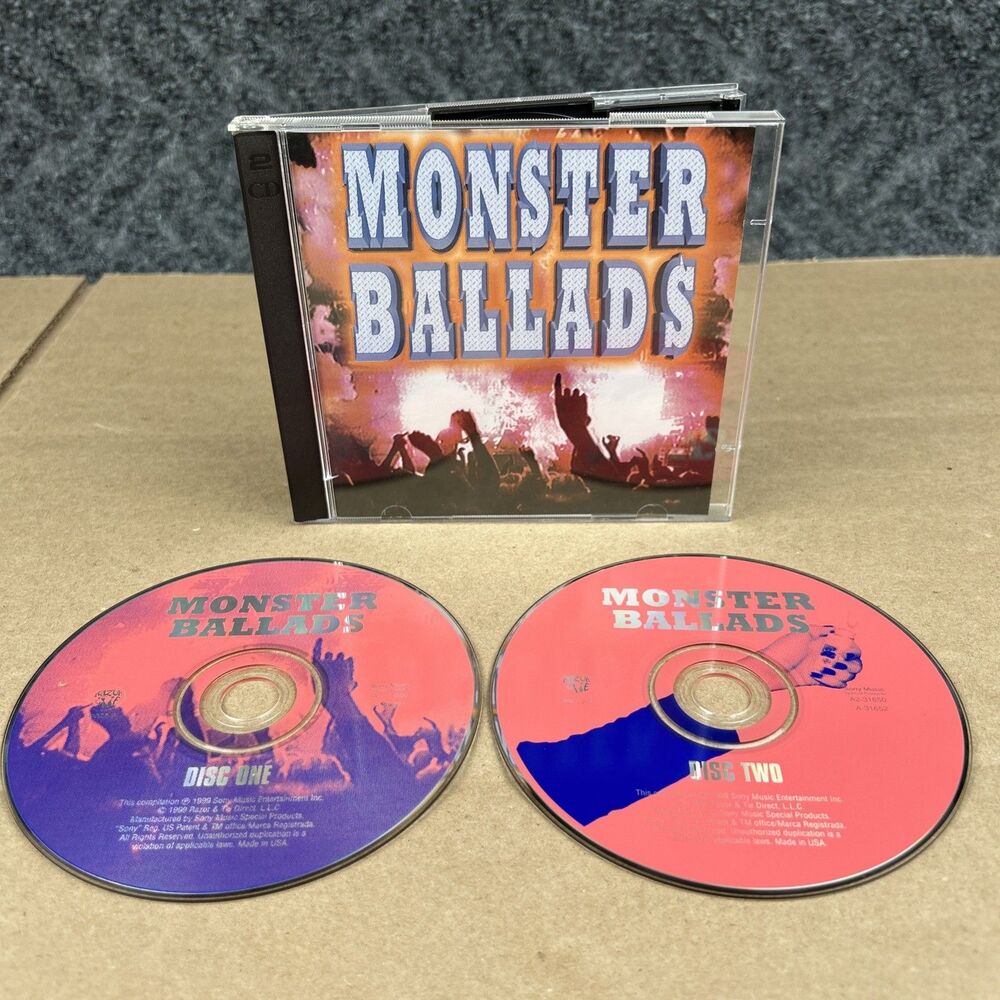Monster Ballads CD, 1999 Razor & Tie 2 CD Various Cinderella /Poison /Warrant